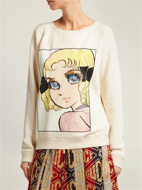 gucci chie hosokawa-print cotton sweatshirt|Gucci Livermore Outlet.